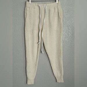 Free People Cozy Cream Sweater Knit Jogger Lounge pant